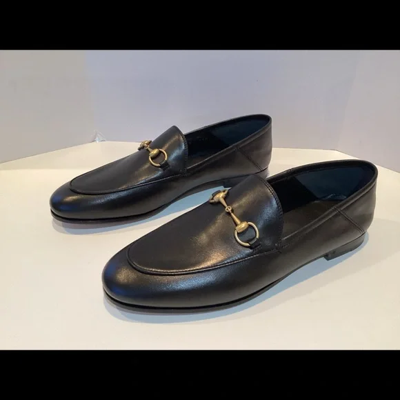 GUCCI BRIXTON LEATHER HORSEBIT LOAFERS WITH BOX - Picture 4 of 13